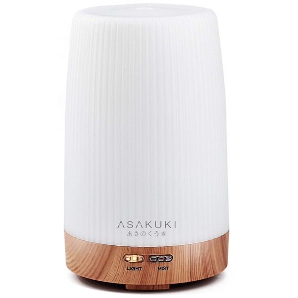 ASAKUKI 100ml Essential Oil Diffuser, 5 in 1 Ultrasonic Aromatherapy Diffuser with Intermittent Timer, 7 LED Lights and Auto-Off Safety Switch