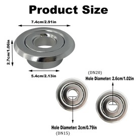 2cm Hole Dia Fire Sprinkler Head Escutcheon Cover Plate Chrome Trim Ring for Ceiling Installations (2 Pack)