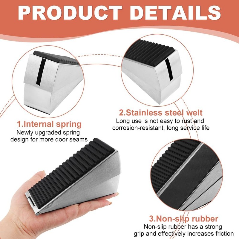 FACAICAI Door Stopper Heavy Duty Stoppers Wedge Tall Door Stop