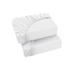 Ev Dekor Double Fitted Sheet Soft 100% Microfiber 40cm extra