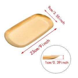 Pocoxll Oval Gold Tray Set, Elegant Gold Accent Decor for Vanity, Bathroom, and Kitchen, Stylish Stainless Steel Trays for Home Decor and Organization