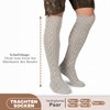 German Wear Traditional Bavarian Knee High Socks, Cable Knit Socks,