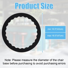 4pcs Bar Stool Leg Protectors Ring for 16.5" to 18.5" Round Base, Anti-Slip Bar Stool Silicone Cover No Noise & Scratches Chair Footrest Bottom Pads for Wooden Floor