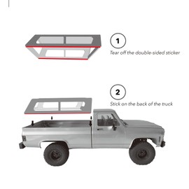 Canopy Topper for FMS FCX18 K10 / Eazyrc Glacier RC Crawler Truck Upgrade Parts （No Vehicles Included）- Grey