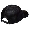 Unisex Men Womens Snapback 100% Leather Brown Baseball Cap with