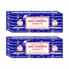 Satya Sai Baba Nag Champa Agarbatti, 250gms Hand Rolled Fine Quality Incense Sticks for Purification, Relaxation, Positivity, Yoga, Meditation (NC250 Pack of 2)