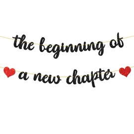 The Beginning of A New Chapter Banner,Farewell/Graduation/Retirement Party Decorations,Engagement Party Decoration Supplies
