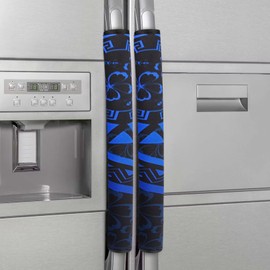 WHSGHGAT Refrigerator Door Handle Cover, Thickened Protective Cover for Kitchen Appliances and Bathroom Door Handles, with Exquisite Patterns and Washable (Ginkgo biloba2 Pieces)