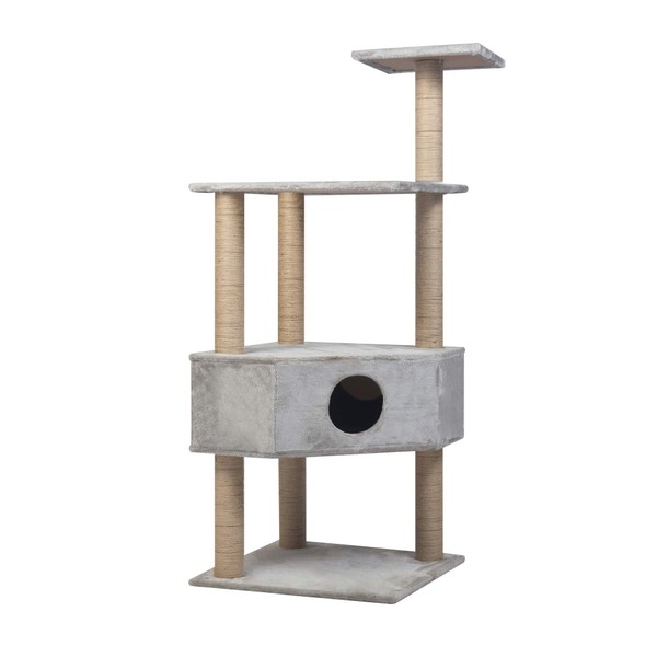 LONABR Cat Tree Condo Pet Furniture Multi-Level Kitten Activity Tower