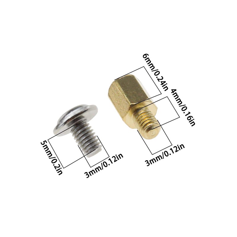 Be In Your Mind PC Case Motherboard Screw Set M3x6x4mm