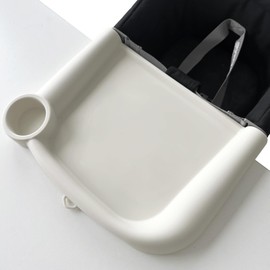 FAILUN Silicone Baby Dining Tray Compatible with Inglesina Fast Table Chair & Other Hook-On High Chairs,Portable Clip-On Fast Table Chair Baby Tray, Dishwasher Safe & BPA Free (Upgraded White)