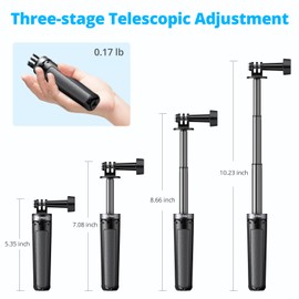 AKASO Mini Tripod, Selfie Stick Tripod Accessories Compatible with AKASO Action Cam/GoPro Hero12/11/10/9/8/7/Max/DJI Osmo Action Camera