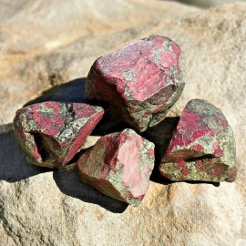 3Pcs Raw Rough Dragon Bloodstone Jasper Chunk Healing Crystal Gemstone Decor