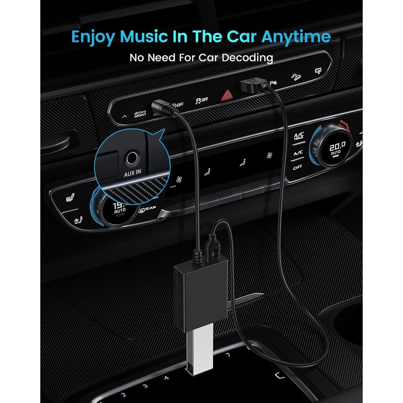 ANDTOBO USB to Aux Audio Adapter, 3.5mm Male to USB