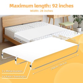 Mittimiya Twin to King Bed Bridge Converter | Split King Gap Filler for Adjustable Beds | Anti-Slip Design | Fits Double, Queen & Split King Sizes | Quick 5-Min Setup (No Tools Needed)