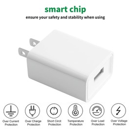 Cazxooy 5V2A Fast Charger Power Adapter with 3.5mm Barrel Plug 13.1Ft Weatherproof Cable, Compatible with Ring Stick Up Cam Battery 2nd / 3rd Gen/Plug-in & Spotlight Cam, Continuous Charging