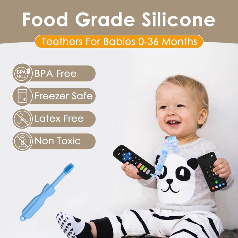 ZOEDO Baby Teething Toys, Remote Control Shape Teething Toys, Cell