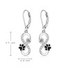 Cat Dog Paw Print Earrings for Women Sterling Silver Valentine