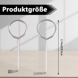 Set of 2 Lock Pick Set, Professional Opening Tool, Opens Almost Any Door, Universal Key for BuntBart Lock Opener, Stainless Steel Silver Deadlock Key (9.5 cm)