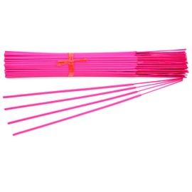 100 Unscented (Pink) Incense Sticks 11 inch - 100% Natural Joss and Bamboo 11" Punk Blanks - for DIY Aromatherapy Incense Making.