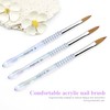 Aridito 3pcs Acrylic Nail Brush Set | Irregular transparent Professional-Grade