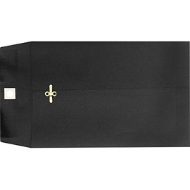 9 x 12 Clasp Envelopes - 80lb. Midnight Black (50 Qty.)