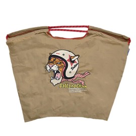 Ball & Chain 301149 HELMETTO TIGER HELMETTO TIGER HELMET SHOPPING BAG ECOBAG, beige