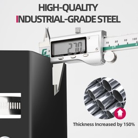 Hifor 10 lb Propane Tank Holder - Industrial Grade Metal Construction with Adjustable Stainless Steel Clamp, Non-Slip Pads for RV, Truck, Trailer