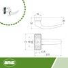 Amig - Rosette Handle for Doors | DELTA Model |