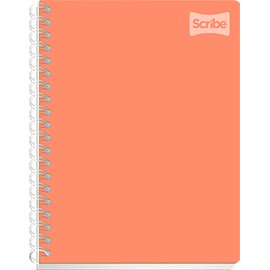 Scribe, POLYCOVER, Cuaderno Profesional con Espiral Doble de Pasta Semi Rígida, Raya de 100 Hojas (Diseño de Portada Aleatoria)                       