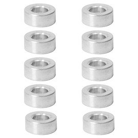 10Pcs M6 Aluminum Spacers, Metal Spacer Aluminum Round 6.2mm ID x 12mm OD x 5mm L Thickness Aluminum Spacer Screw Standoff for M6 Screw Bolts silver