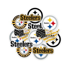14 PCS Sports Stickers for Steelers PVC Sticker for Teens，DIY Decoration Waterproof Stickers