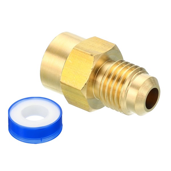 PATIKIL Brass Rare Tube Fitting Union Coupling Gas Adapter 1/4SAE