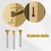 3pcs Keyhole Router Bits Set, 1/4" Shank T Slot Cutter