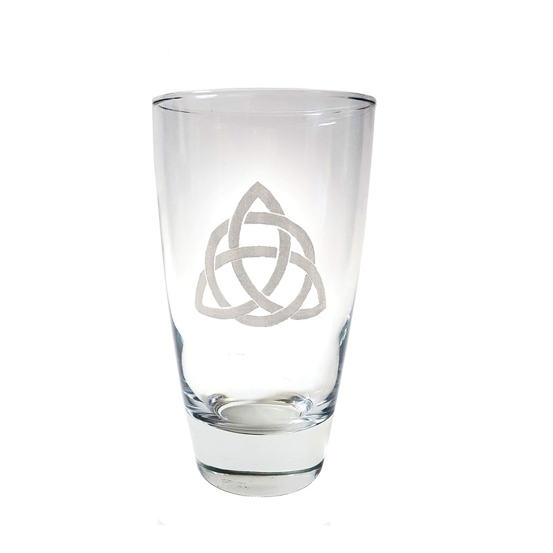 Trinity Knot Highball Glass Set of Two: Engraved Personalization Included
