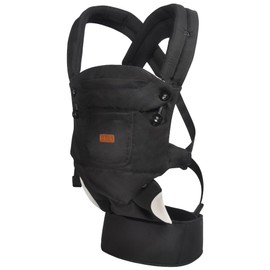 Baby Carrier Newborn to Toddler - Ergonomic, Cozy and Lightweight Infant Carrier, Effortless & Ideal for Hands-Free Parenting, Enhanced Lumbar Support (Black)