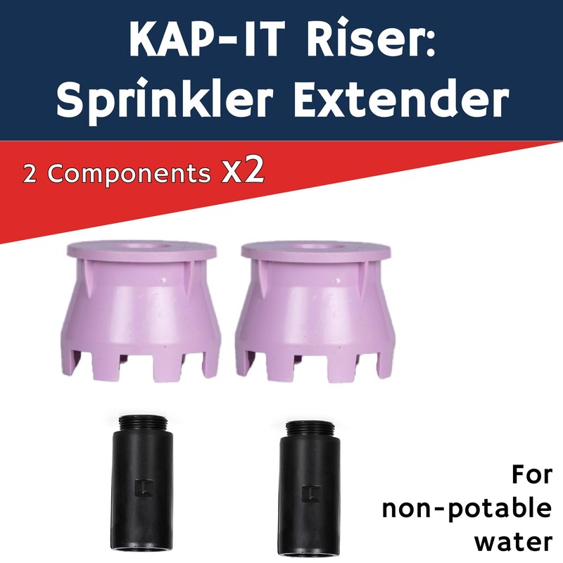 K-IT 1.5 Inch Pop-Up Riser Extension Purple 2 Pack, No-Dig
