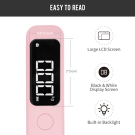 pack all 110 Lbs Luggage Scale, Digital Handheld Luggage Scale, Travel Weight Scale for Luggage with Backlit LCD Display, Battery Included (Pink)