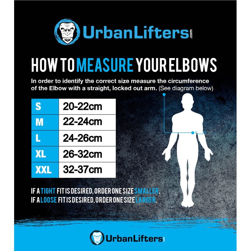 Urban Lifters Elbow Sleeves for Weightlifting (Pair). Elbow Compression Sleeve