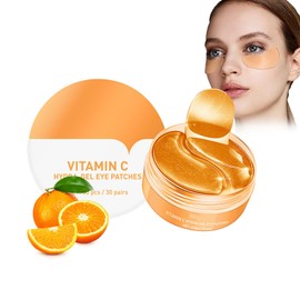 Vitamin C Under Eye Mask - Collagen Eye Patches - Eyes Patch To Repair Dark circles, Fine Lines, And Eye Bags - Eye Masks for Dark Circles - Hydrating & Brightening Under Eye Treatment 30 Pairs