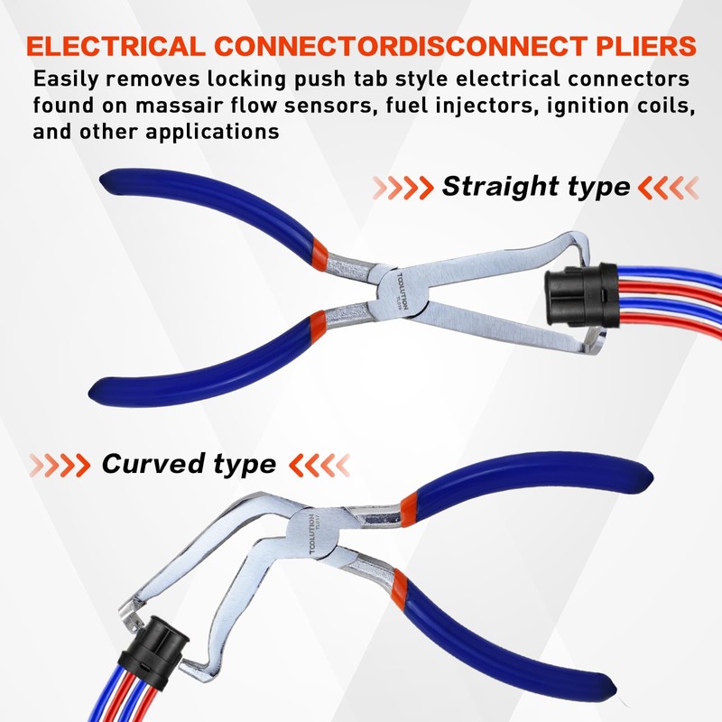 TOOLUTION 5pcs Electrical Disconnect Plier Set - Fuel Line,Hose Clamp