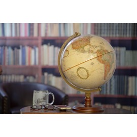 Replogle Lenox, 12"/30cm diameter Antique Style, Desktop Globe, Classic World Globe with up-to-date Cartography, Made in USA