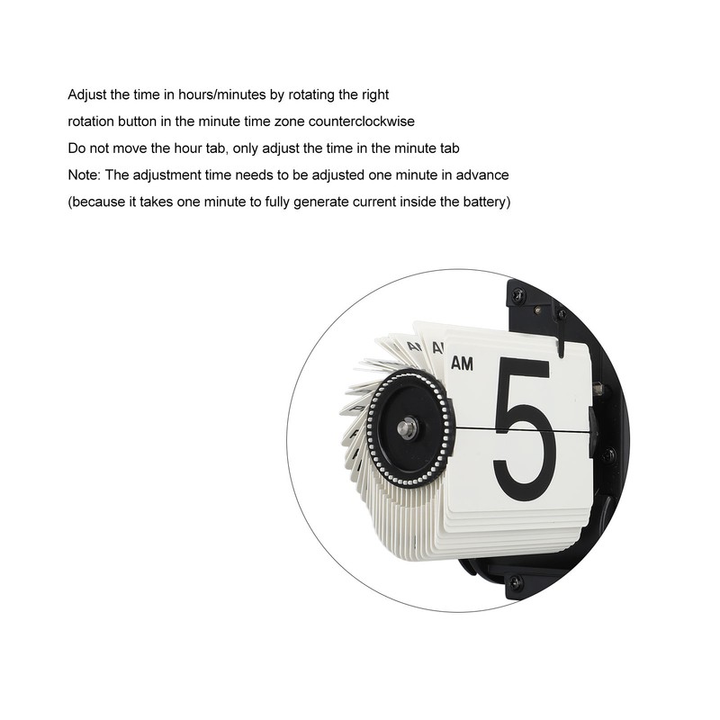 European Style Retro Digital Flip Down Clock 304 Stainless Steel