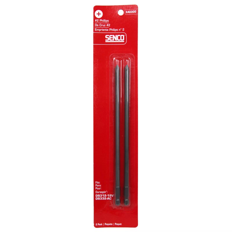 Senco EA0300 DuraSpin #2 Phillips Bits 4PK of 1/4" 2-Packs
