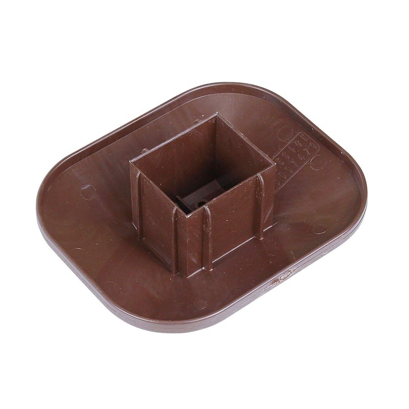 Walnut, Flat Cap for Composite Fence Post of Plastic Eco
