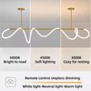 FBFC Modern LED Linear Pendant Light, DIY 59 inch Gold