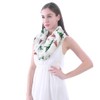 Lina & Lily Women's Loop Scarf with Christmas Pattern, White