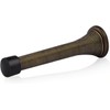 Antique Brass Spring Door Stopper with Rubber Bumper – Wall