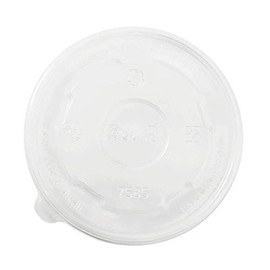Karat C-KDL127-PP 20 oz PP Food Container Flat Lids (Case of 600)