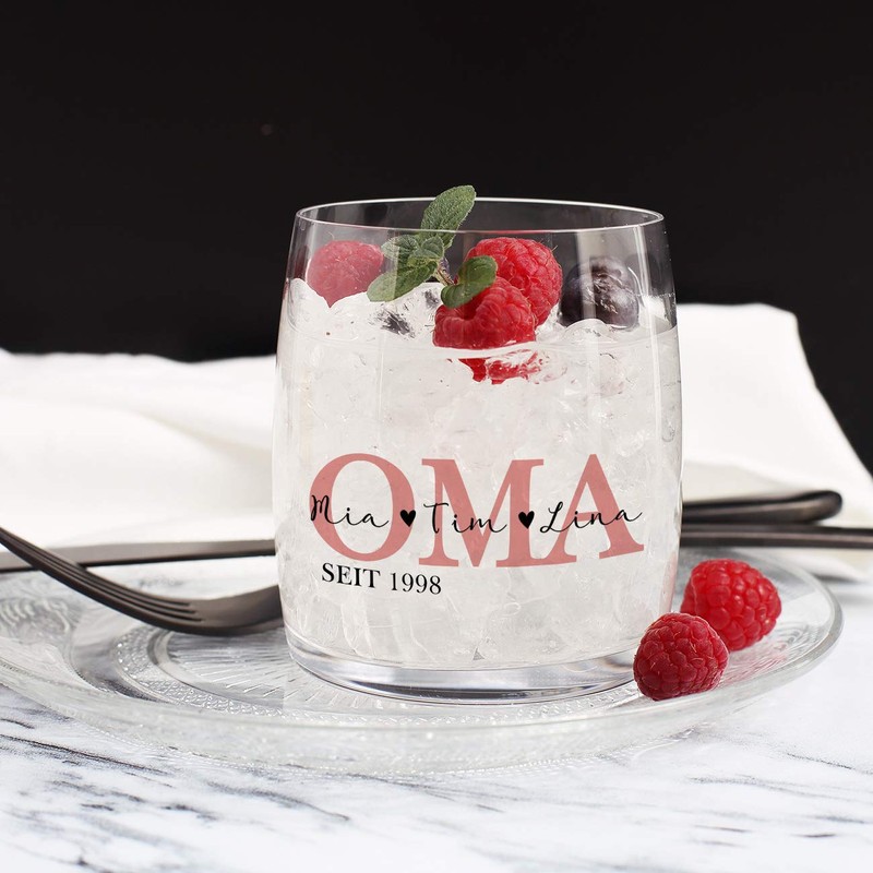 Herz & Heim® Drinking Glass with Printed Name of Children